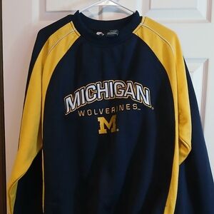 Michigan Wolverines Navy and Yellow Sweatshirt